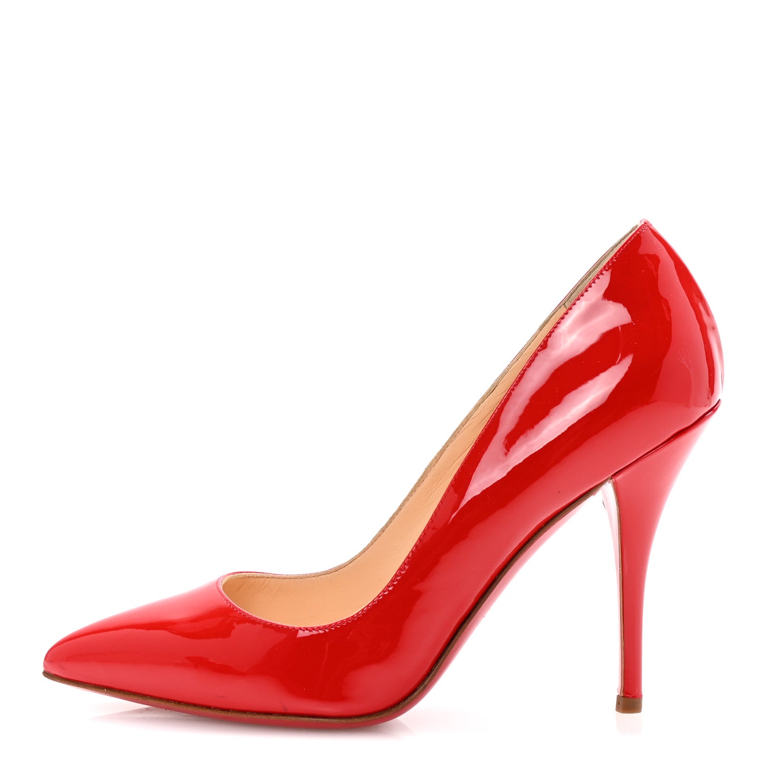 Christian Louboutin Patent Batignolles 100 Pumps 36 Rouge Lipstick 1 of 9
