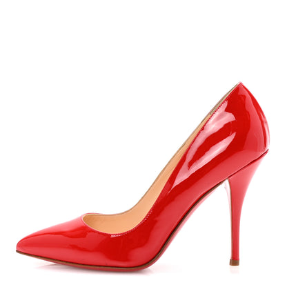 Christian Louboutin Patent Batignolles 100 Pumps 36 Rouge Lipstick 1 of 9