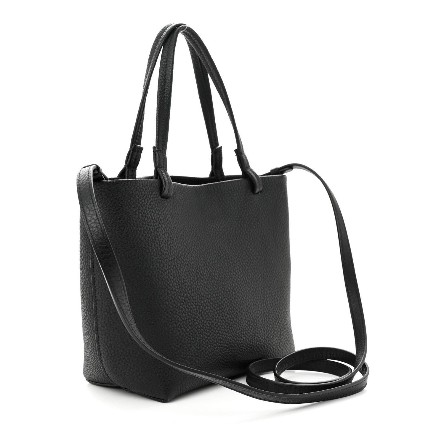 Grained Calfskin Small Park Tote Black