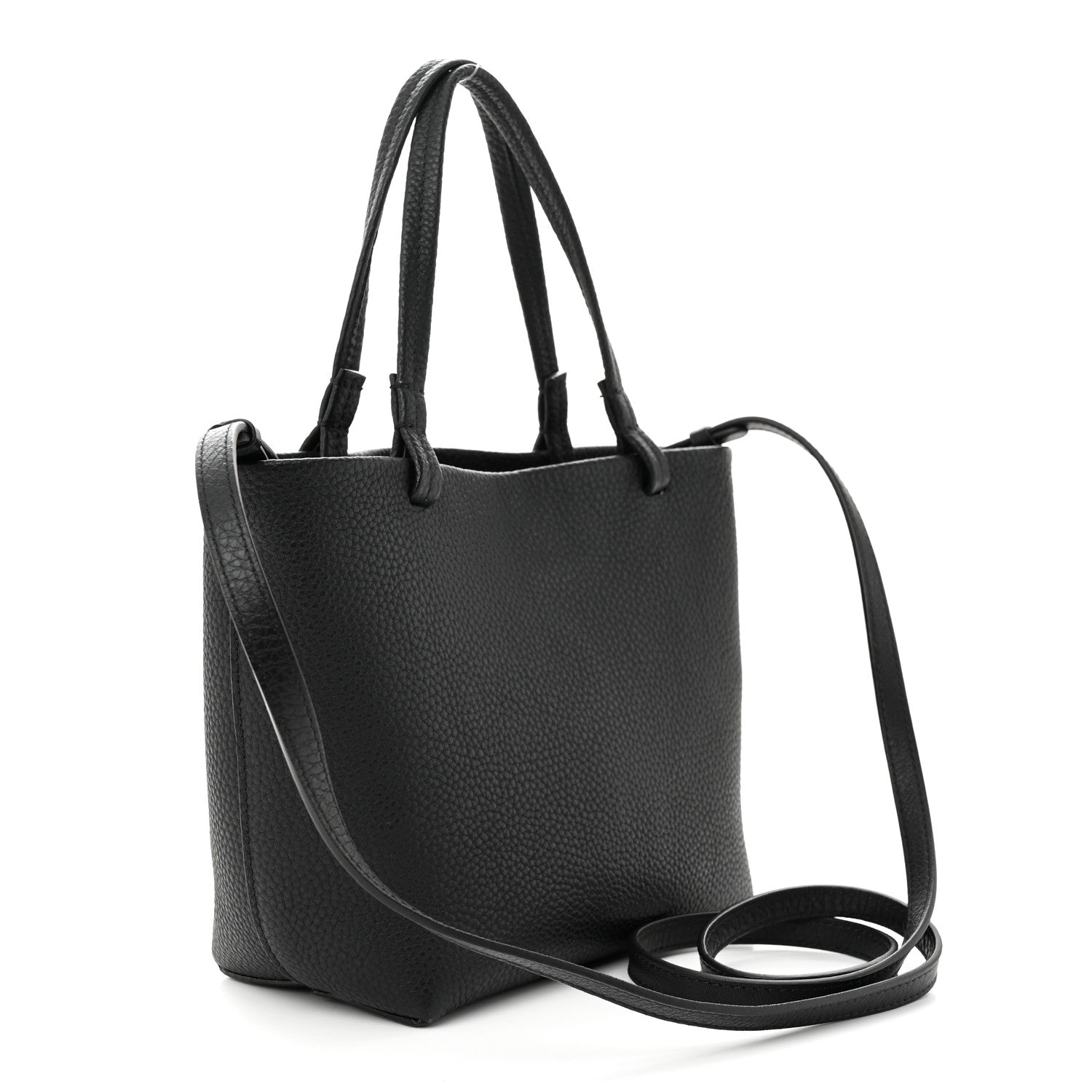 The Row Grained Calfskin Small Park Tote Black 3 of 12