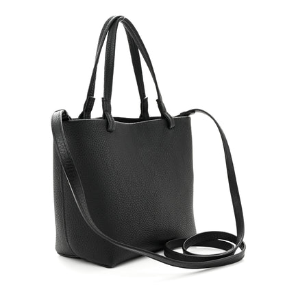 The Row Grained Calfskin Small Park Tote Black 3 of 12
