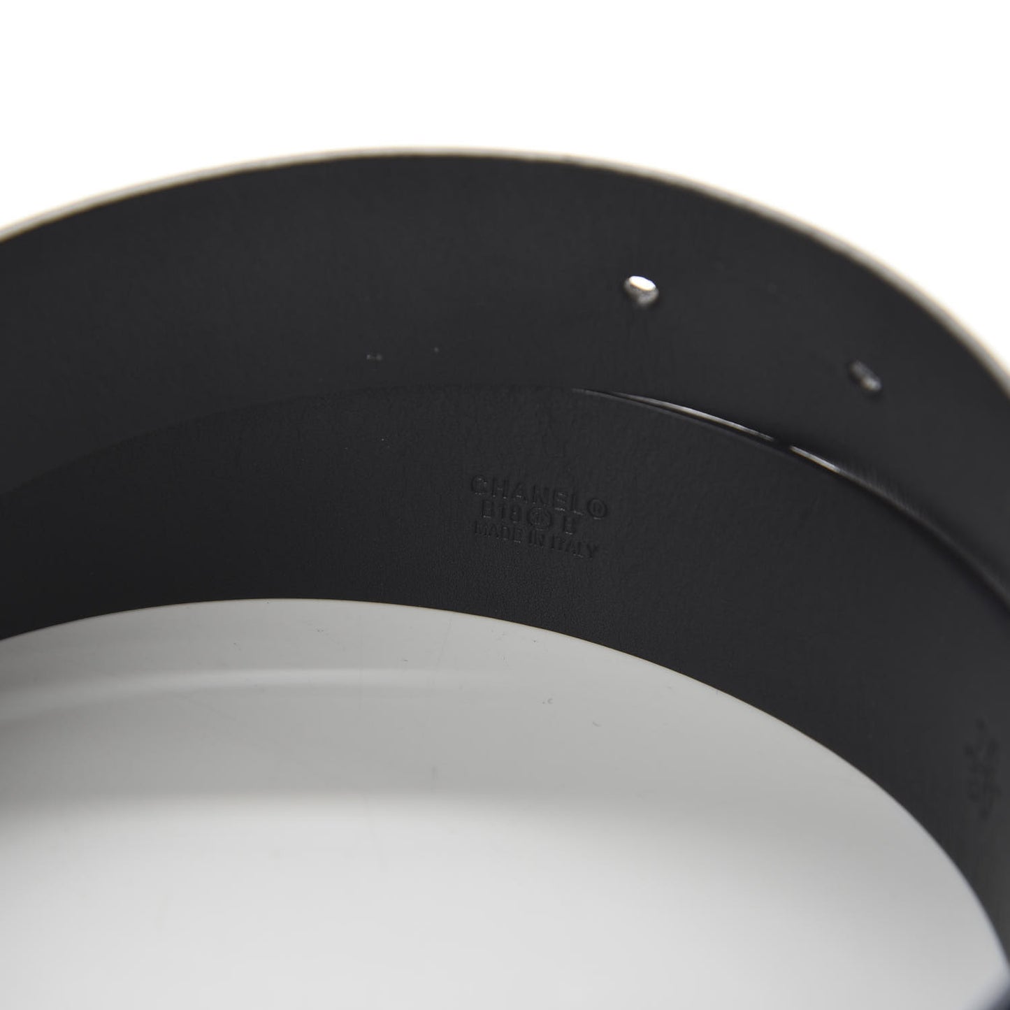 Calfskin CC Chain Belt 75 30 Black