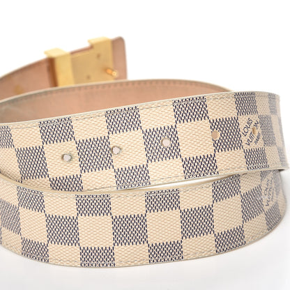 Louis Vuitton Damier Azur LV Initiales Belt 85 34 7 of 7