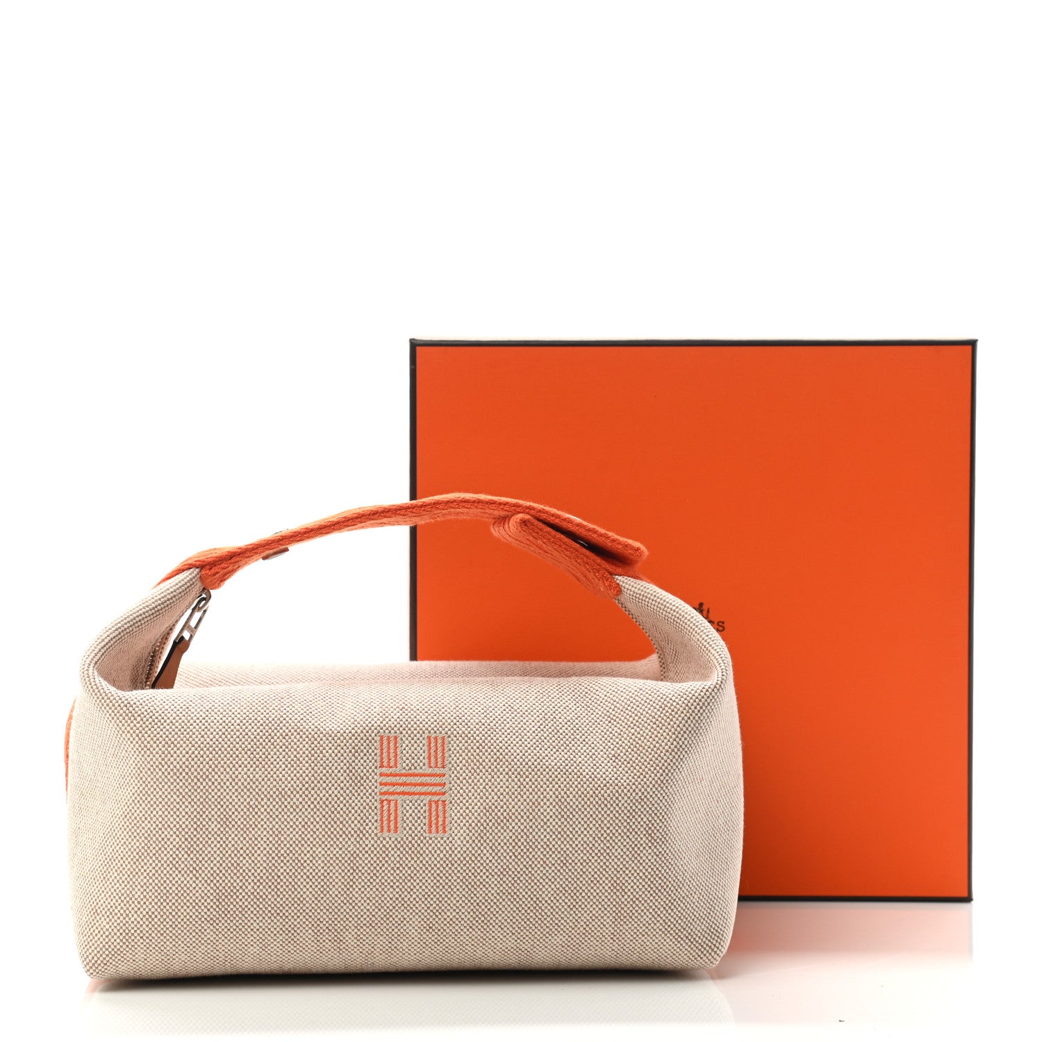 Hermes Canvas Small Bride-A-Brac Pouch Natural Orange 8 of 8