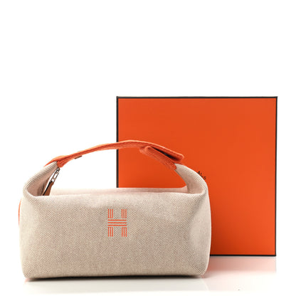 Hermes Canvas Small Bride-A-Brac Pouch Natural Orange 8 of 8