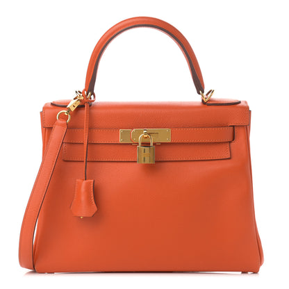 Hermes Evercolor Kelly Retourne 28 Orange 1 of 15