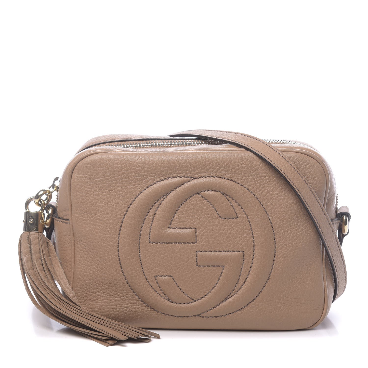 Gucci Pebbled Calfskin Small Soho Disco Bag Rose Beige 1 of 10
