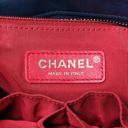 Chanel Aged Calfskin Quilted Medium Gabrielle Hobo Navy Black 6 of 9