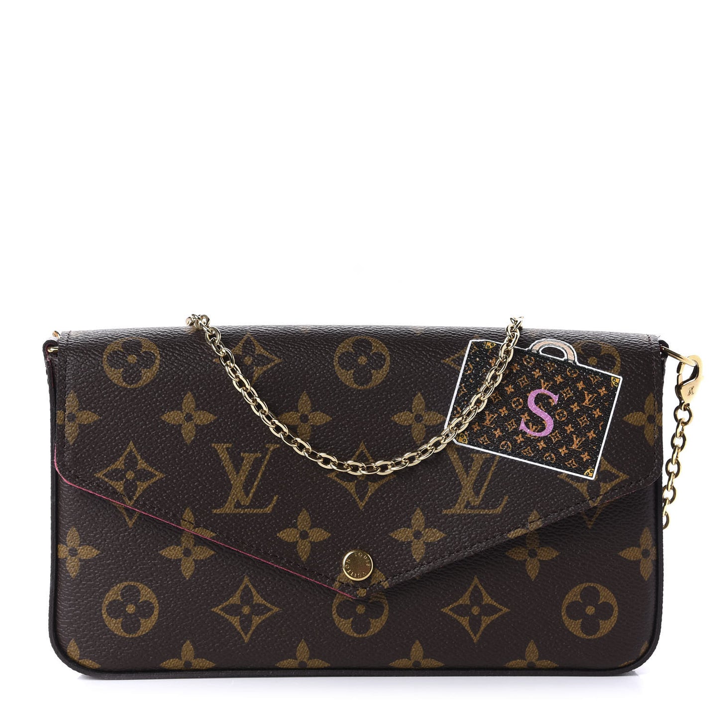 Monogram My LV World Tour Pochette Felicie Chain Wallet Hot Pink