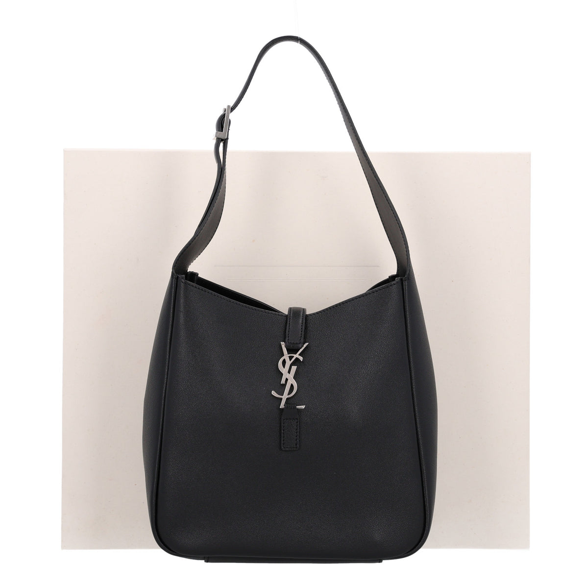 Saint Laurent Smooth Calfskin Small Le 5 A 7 Soft Hobo Black 11 of 11