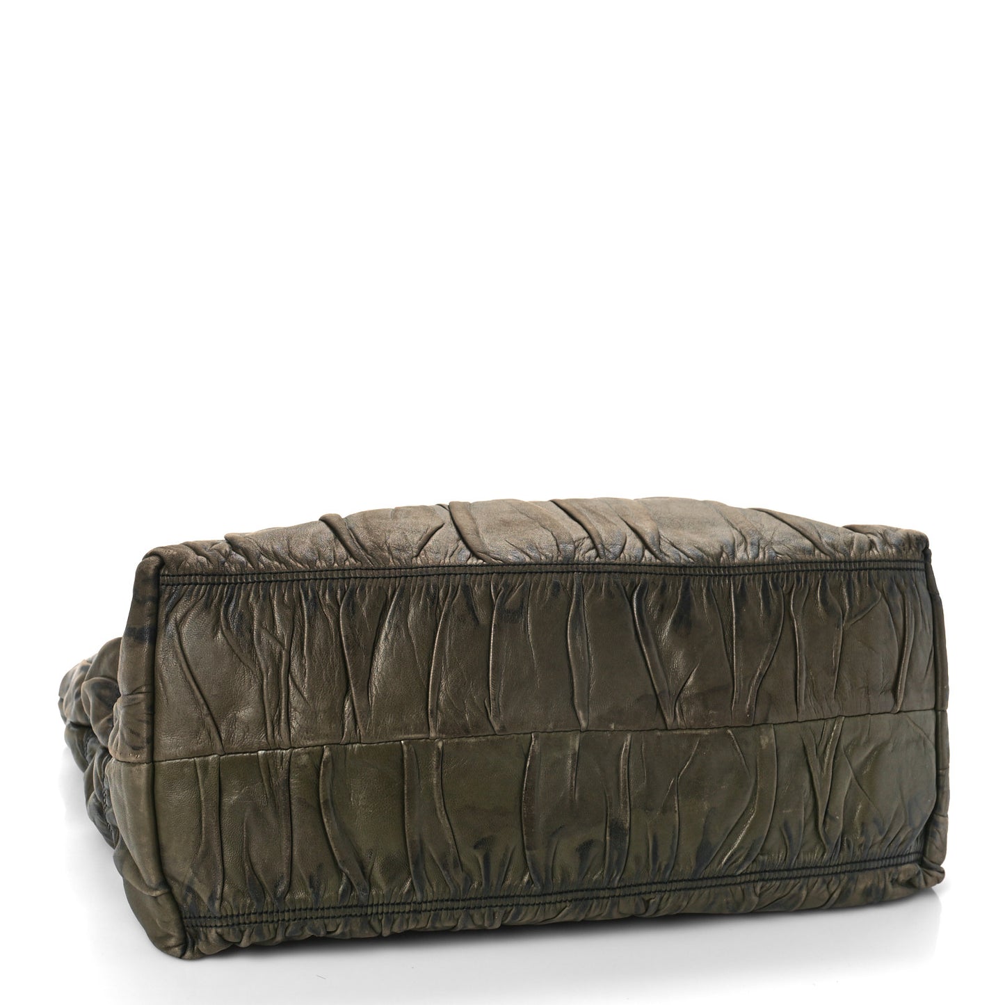 Nappa Gaufre Tote Green