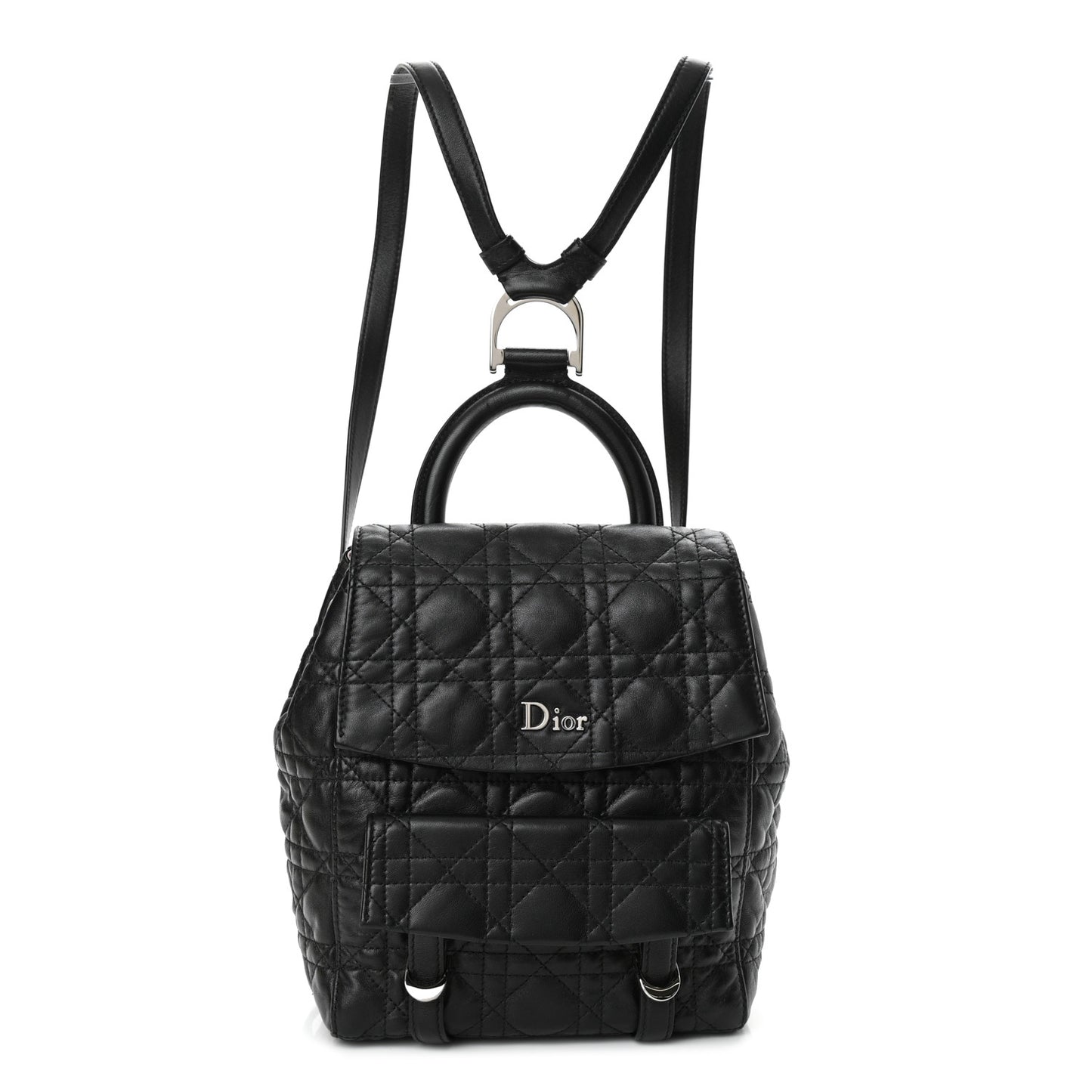 Lambskin Cannage Small Stardust Backpack Black
