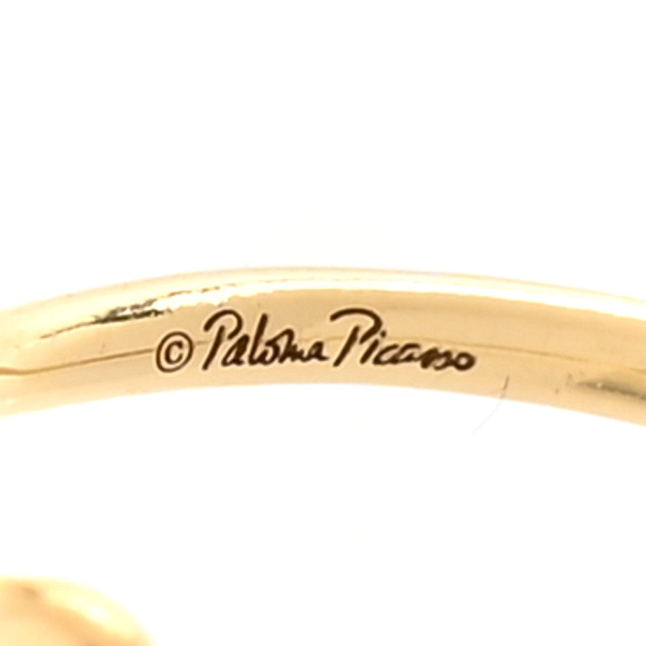 18K Yellow Gold Paloma's Graffiti Love Ring 56 7.5