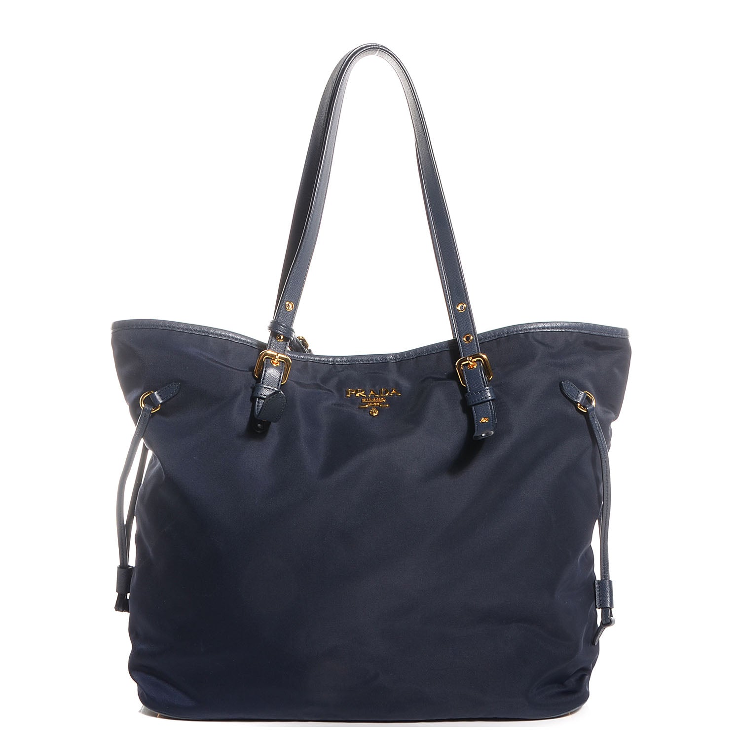 Prada Saffiano Tessuto Nylon Tote Blue 1 of 10
