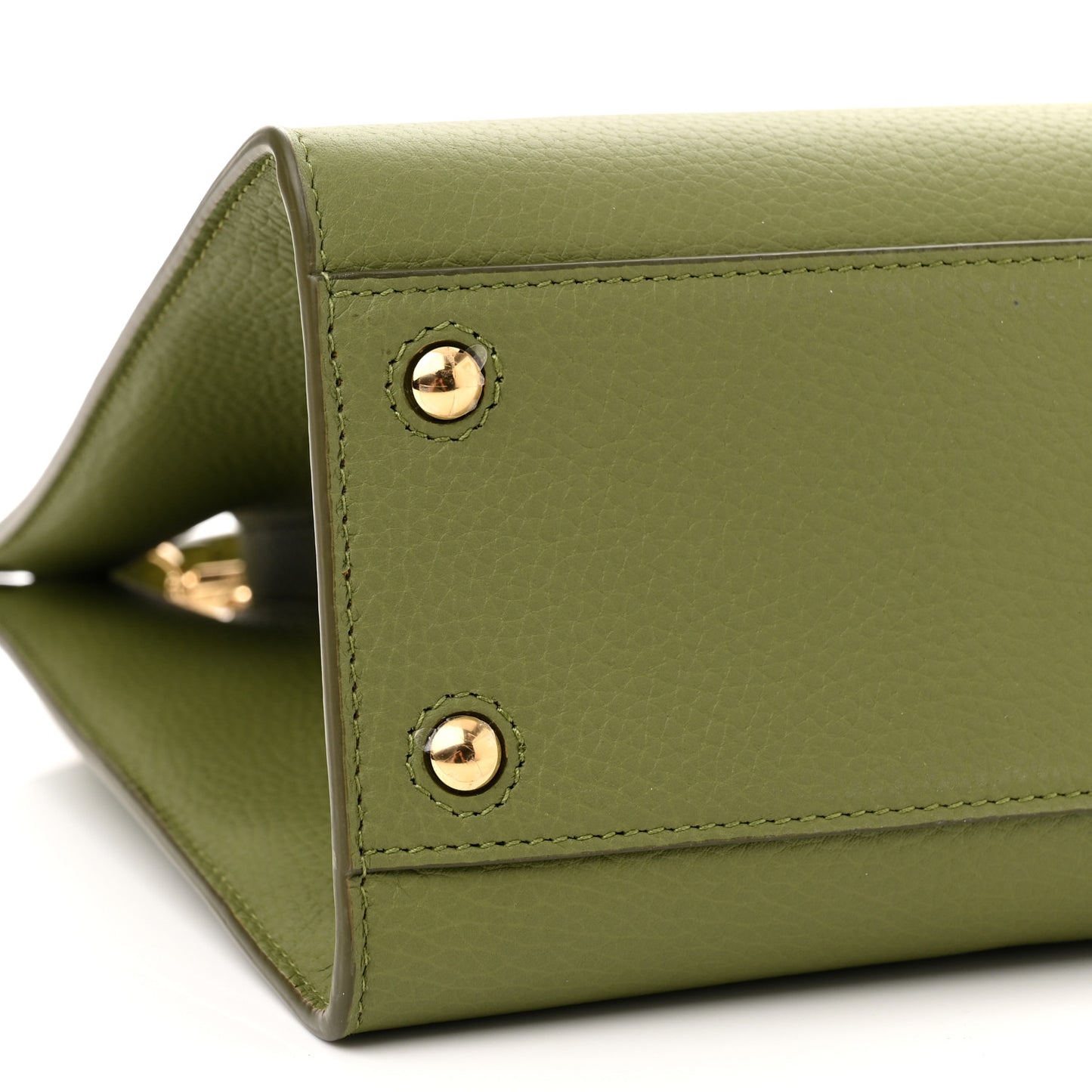 Grained Calfskin Small Frances Tote Spruce Green