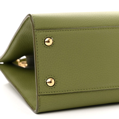 Burberry Grained Calfskin Small Frances Tote Spruce Green 8 of 9