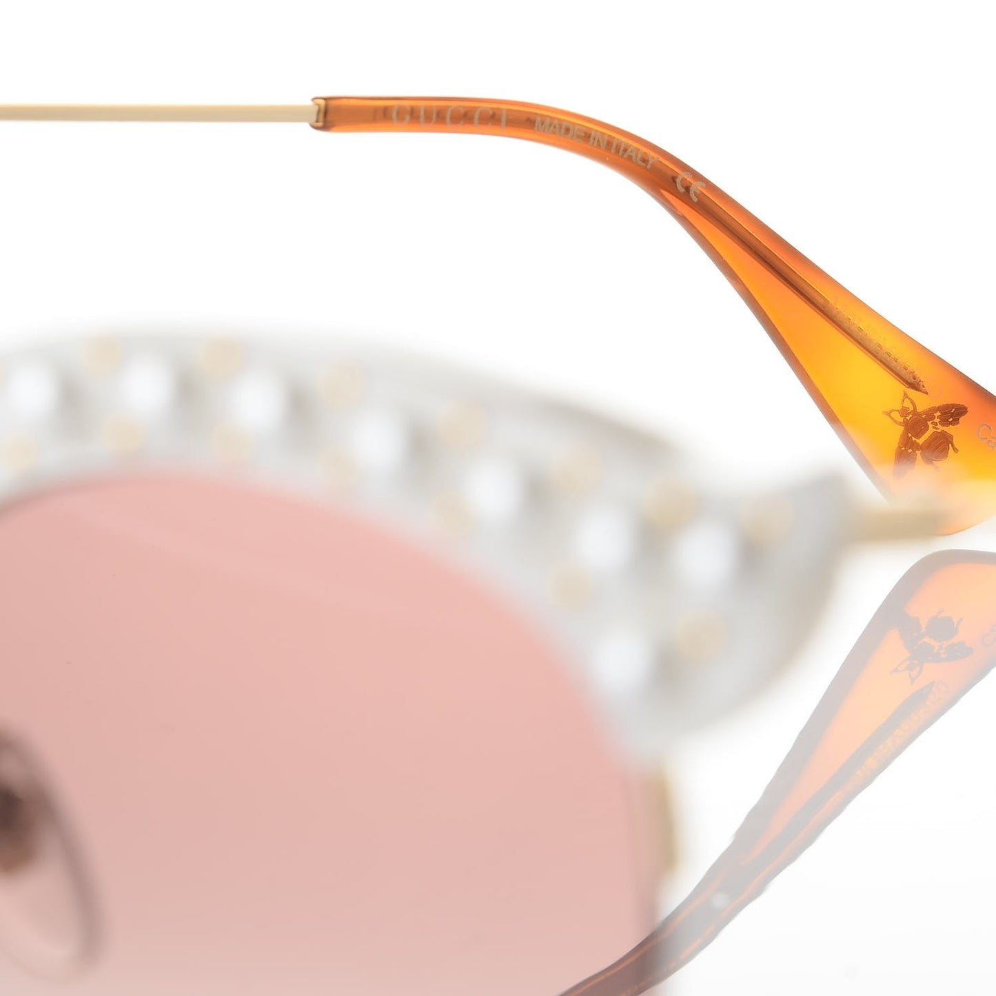 Pearl Cat Eye Sunglasses GG0212S White