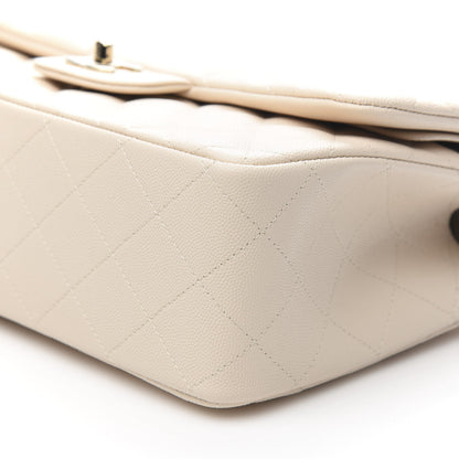 Chanel Caviar Quilted Jumbo Double Flap Beige Clair 8 of 10