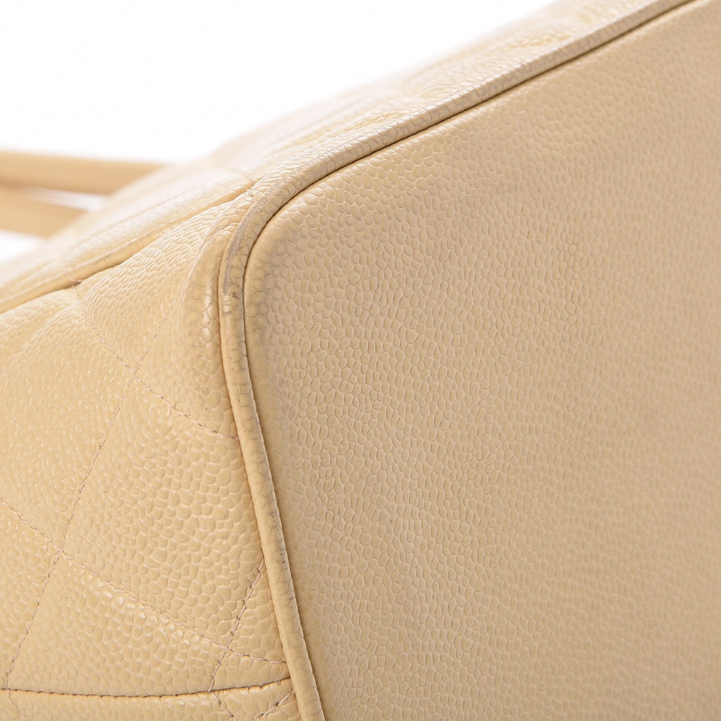 Caviar Quilted Medallion Tote Beige