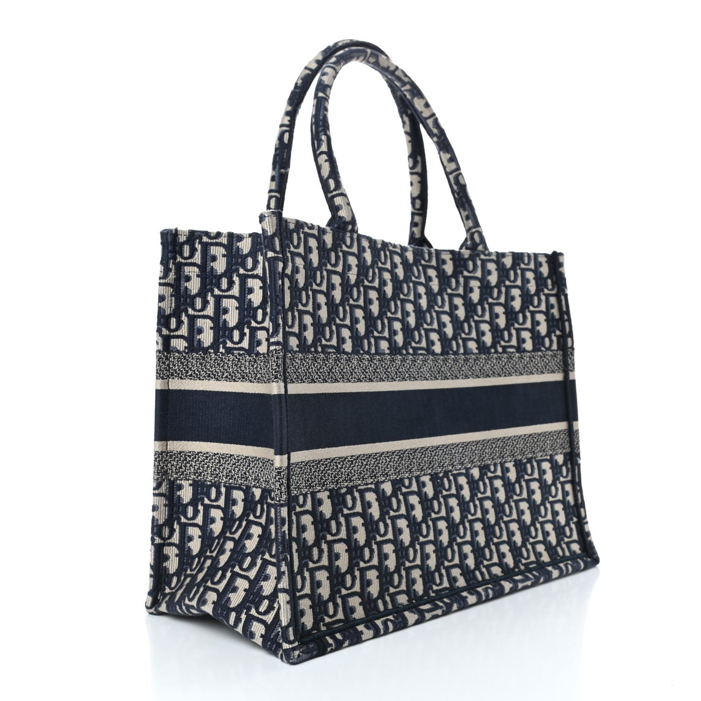 Oblique Medium Book Tote Blue Multicolor