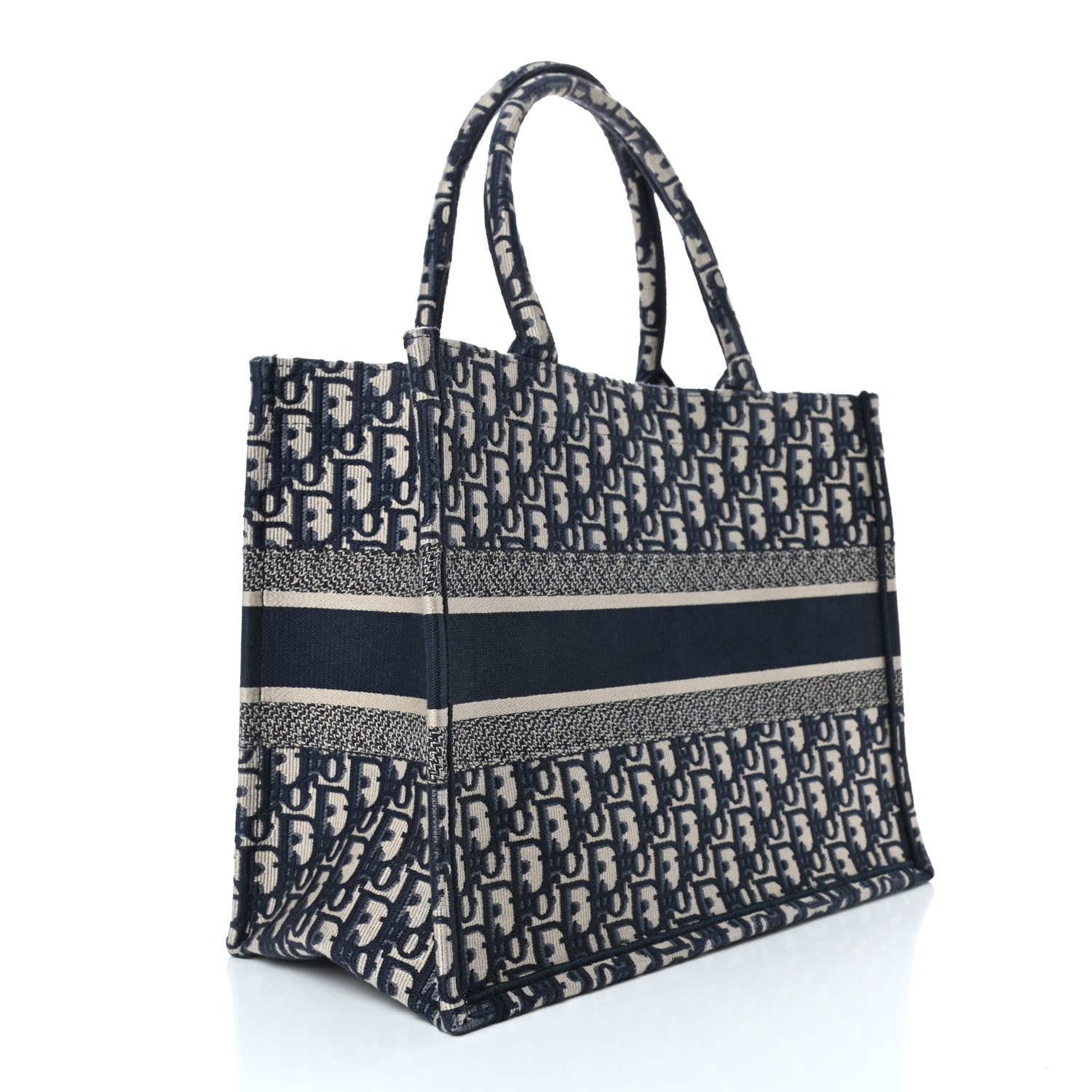 Christian Dior Oblique Medium Book Tote Blue Multicolor 2 of 4