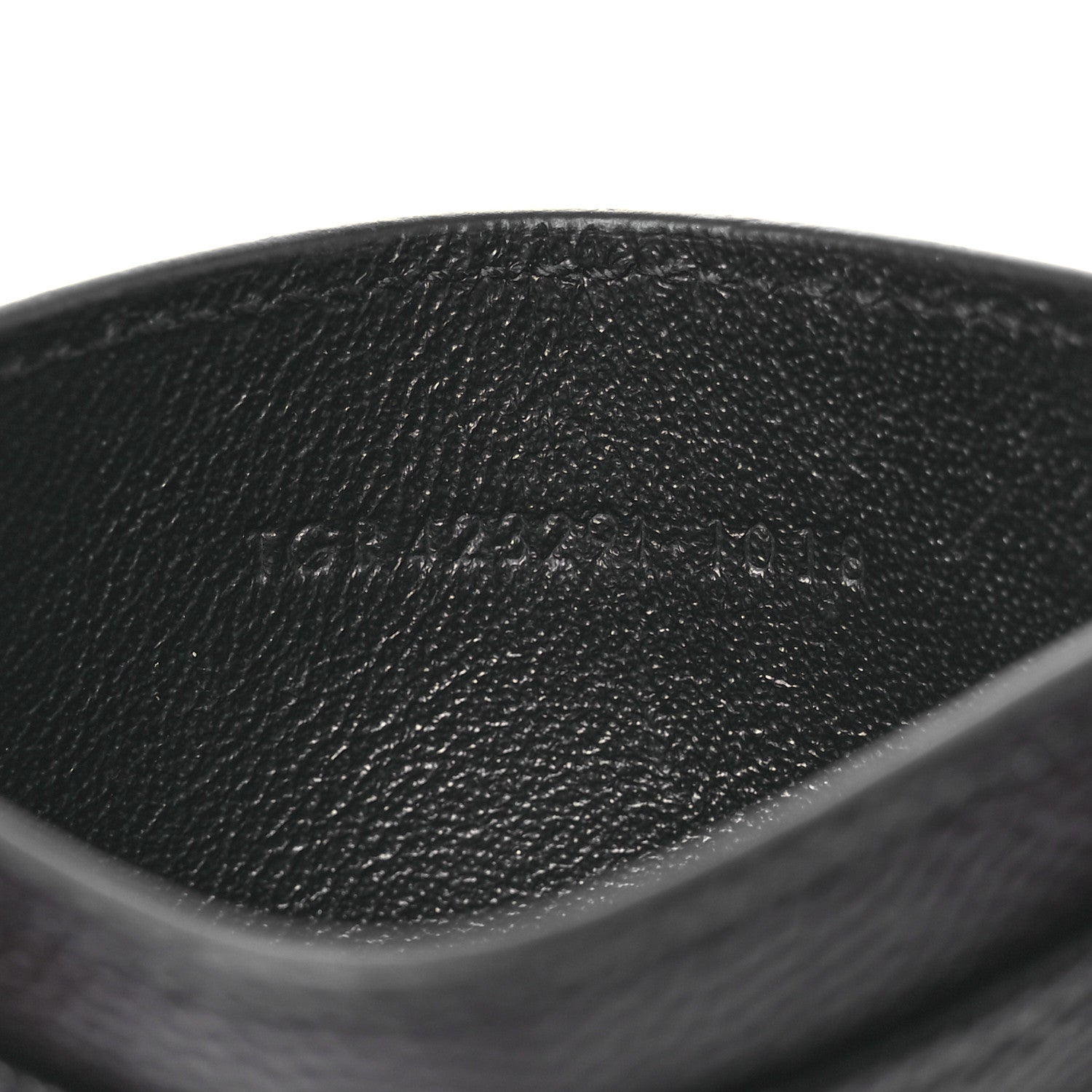 Saint Laurent Grain De Poudre Matelasse Chevron Monochrome Monogram Credit Card Case Black 7 of 8