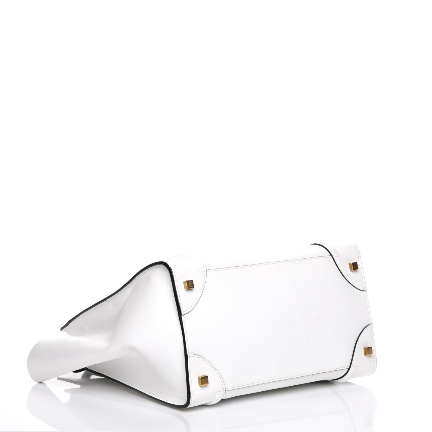 Smooth Calfskin Mini Bi-Color Luggage White Black