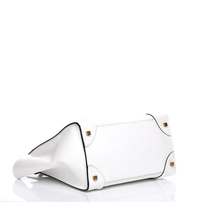 Celine Smooth Calfskin Mini Bi-Color Luggage White Black 4 of 7