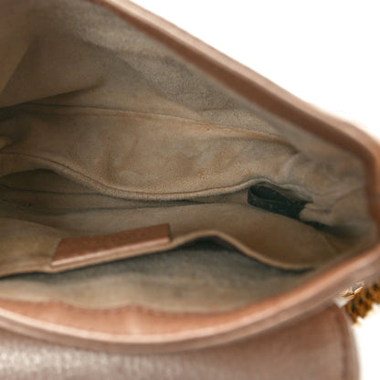 Gucci Pebbled Calfskin Small 1973 Chain Shoulder Bag Champagne 5 of 12