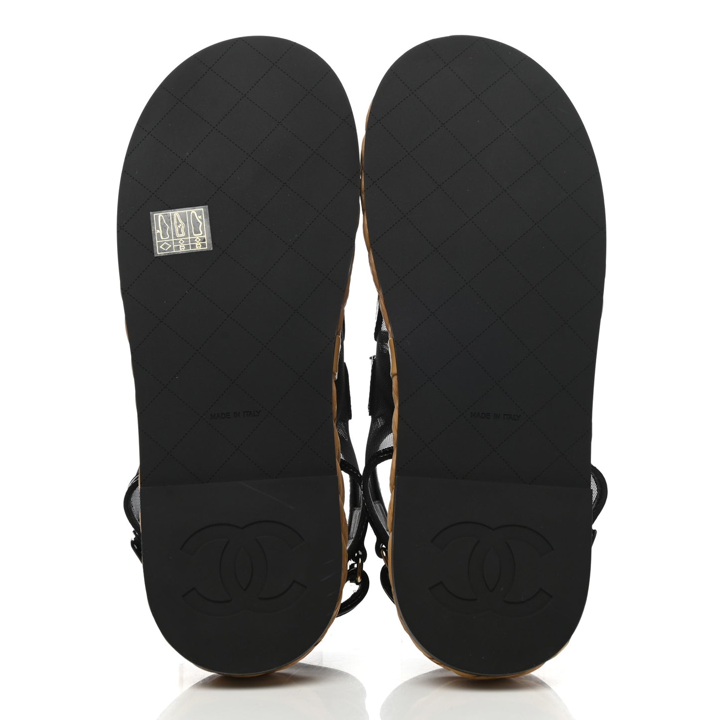 Mesh Patent Velcro Dad Sandals 39.5 Black