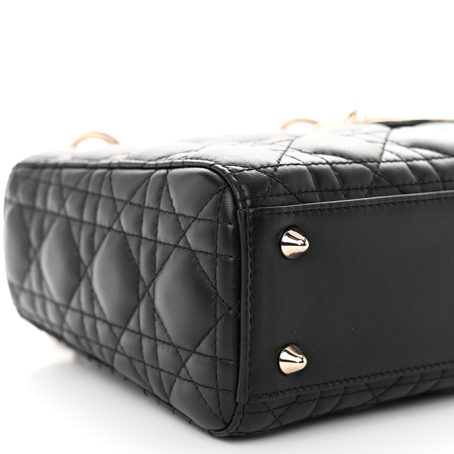 Christian Dior CHRISTIAN DIOR Lambskin Cannage Small My ABCDior Lady Dior Black 7 of 8