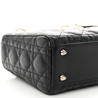 Christian Dior CHRISTIAN DIOR Lambskin Cannage Small My ABCDior Lady Dior Black 7 of 8