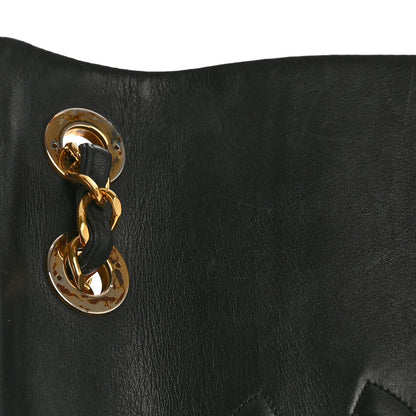 Chanel Lambskin Quilted XL Jumbo Single Flap Black 12 of 16