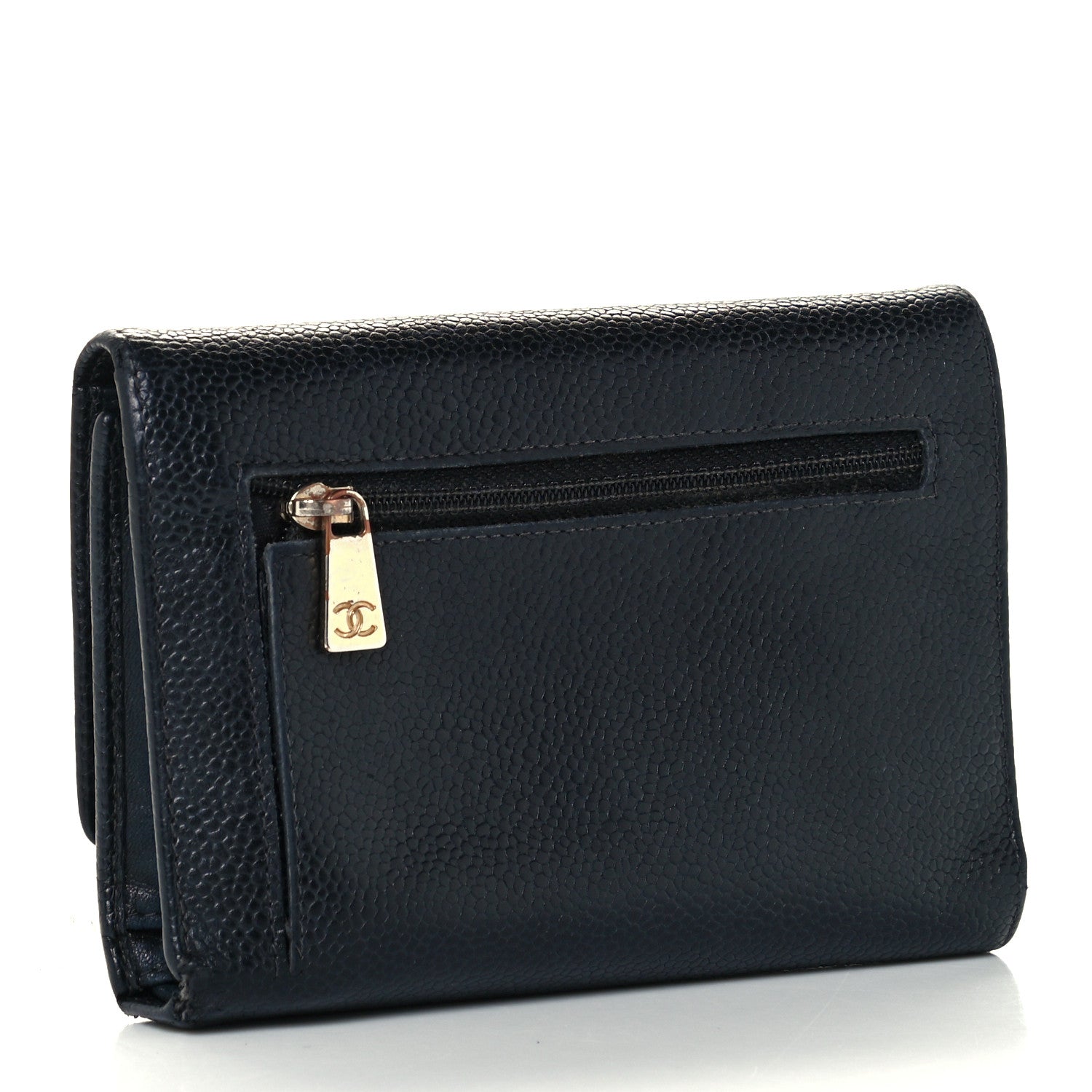 Chanel Caviar Timeless CC Compact Wallet Black 3 of 13