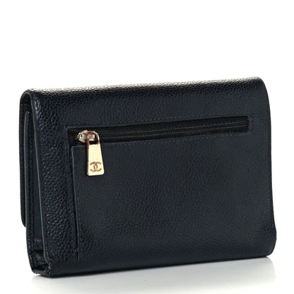Chanel Caviar Timeless CC Compact Wallet Black 3 of 13