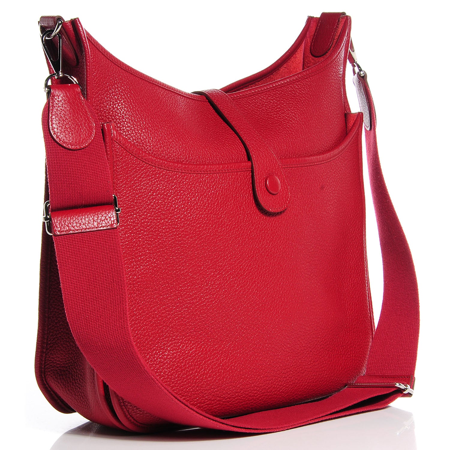 Hermes Taurillon Clemence Evelyne III GM Rouge Garance 3 of 10