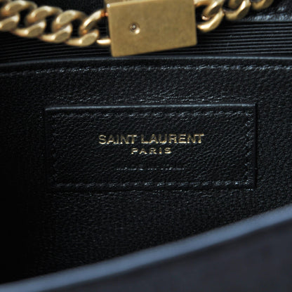 Saint Laurent Velvet Monogram Medium Kate Tassel Shoulder Bag Black 6 of 7
