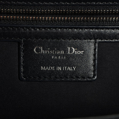 Christian Dior Coated Canvas Cannage Medium Panarea Tote Black 6 of 7