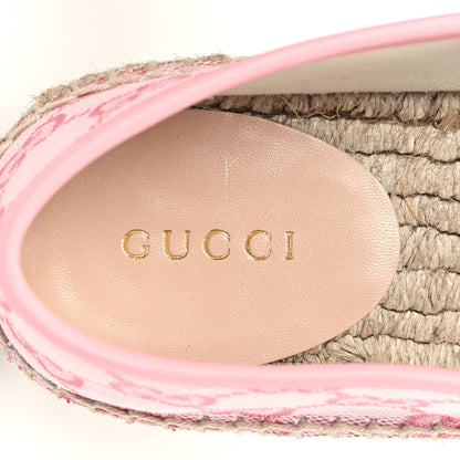 Gucci Canvas Monogram Espadrilles 37 Soft Pink 8 of 10
