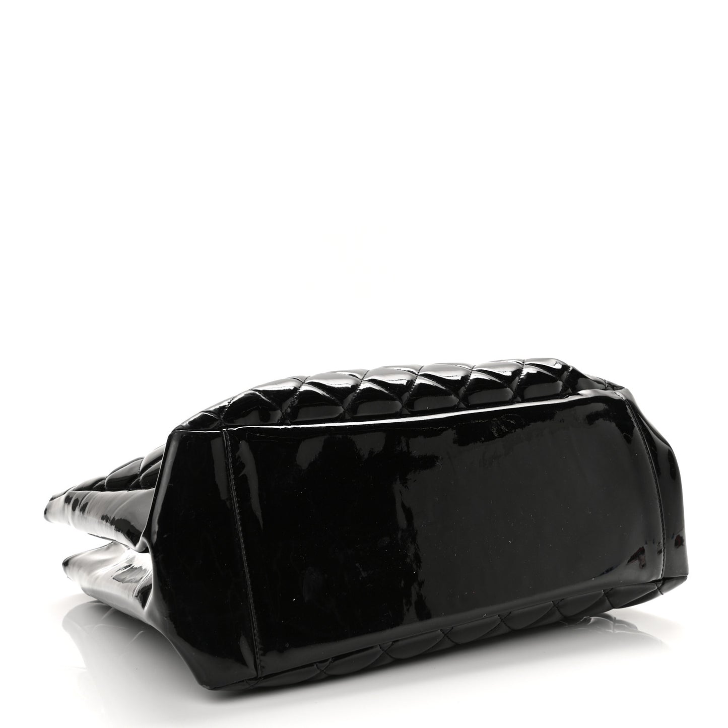 Patent Quilted Grand Shopping Tote GST Black