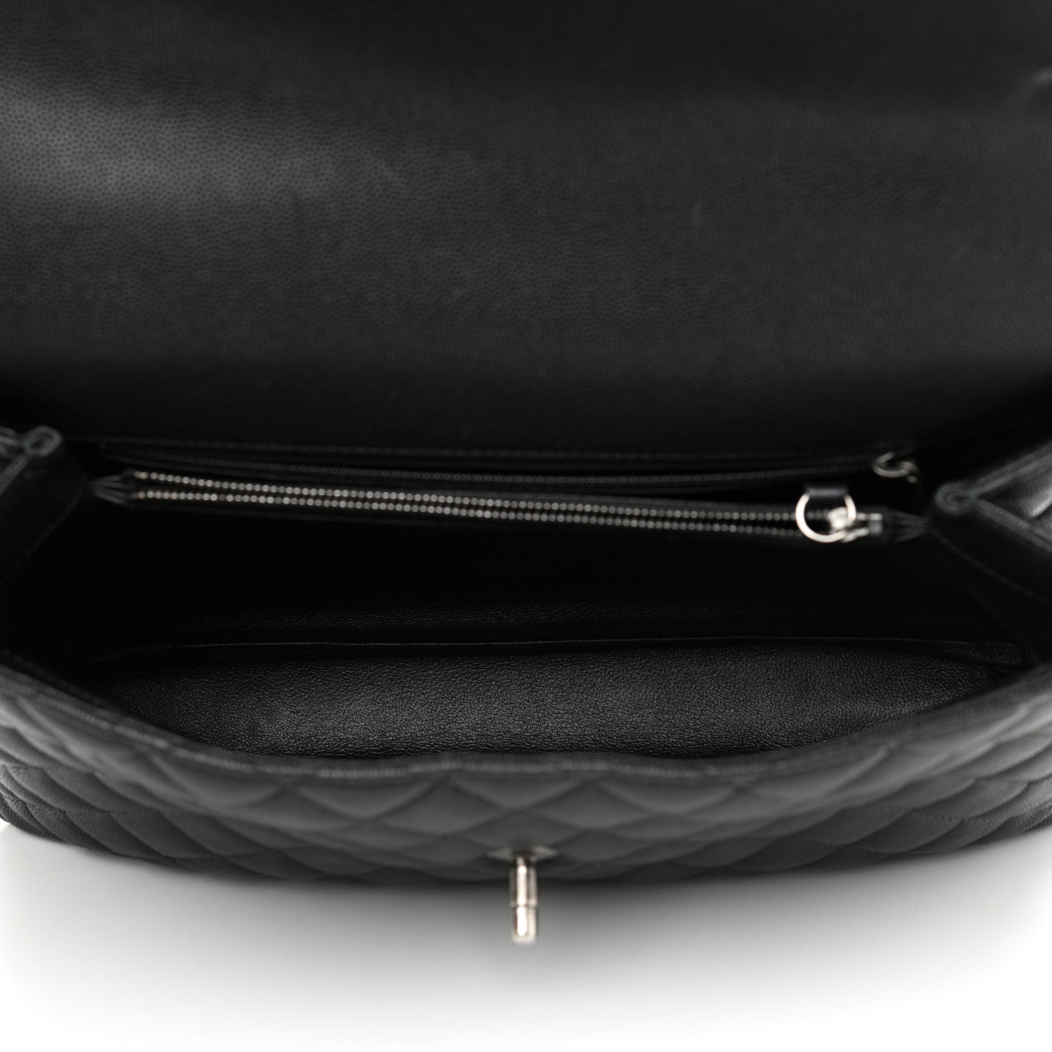 Chanel Caviar Lizard Quilted Medium Coco Handle Flap Black 5 of 10