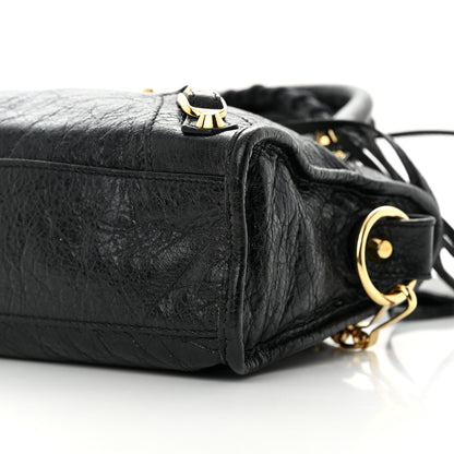 Balenciaga Agneau Classic Gold Hardware Mini City Black 10 of 13