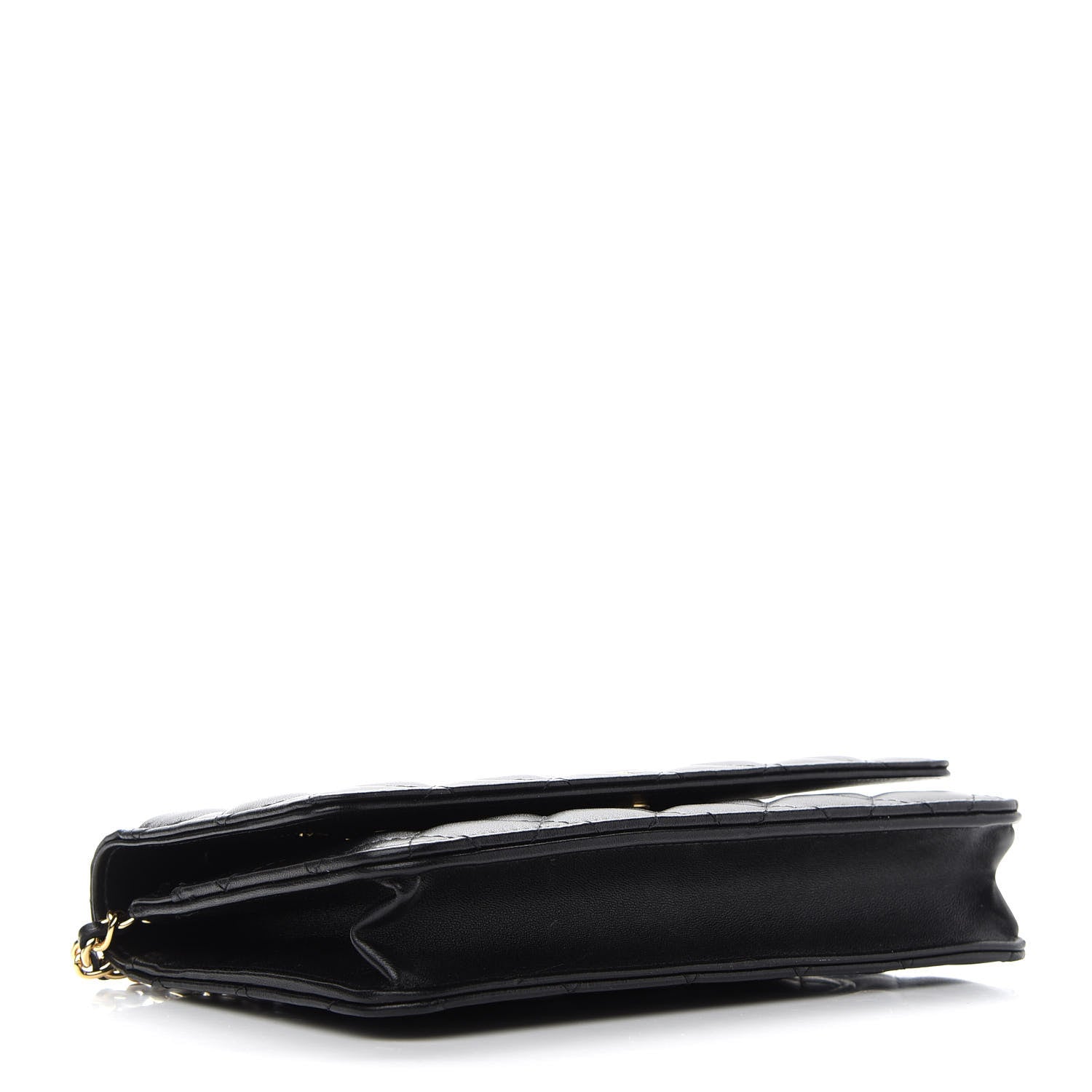 Chanel Lambskin Quilted Wallet On Chain WOC Black 4 of 10