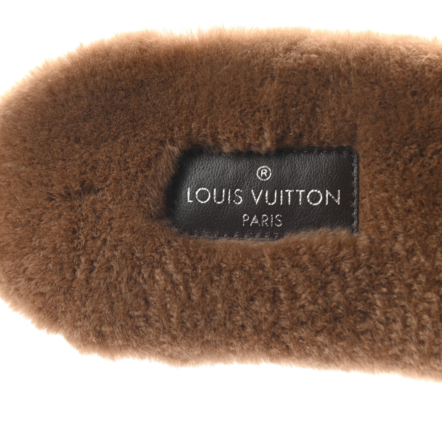 Louis Vuitton Mink Fur Monogram Lock It Flat Mule 36 Cognac 7 of 8