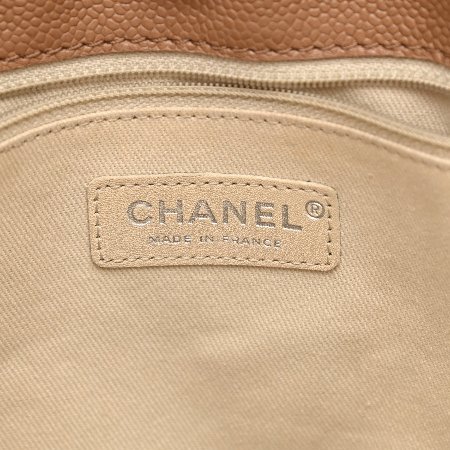 Chanel Caviar CC Timeless Shoulder Bag Dark Beige 5 of 11