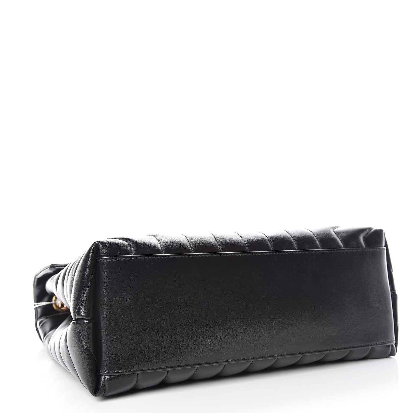Calfskin Y Quilted Monogram Medium Loulou Chain Satchel Black