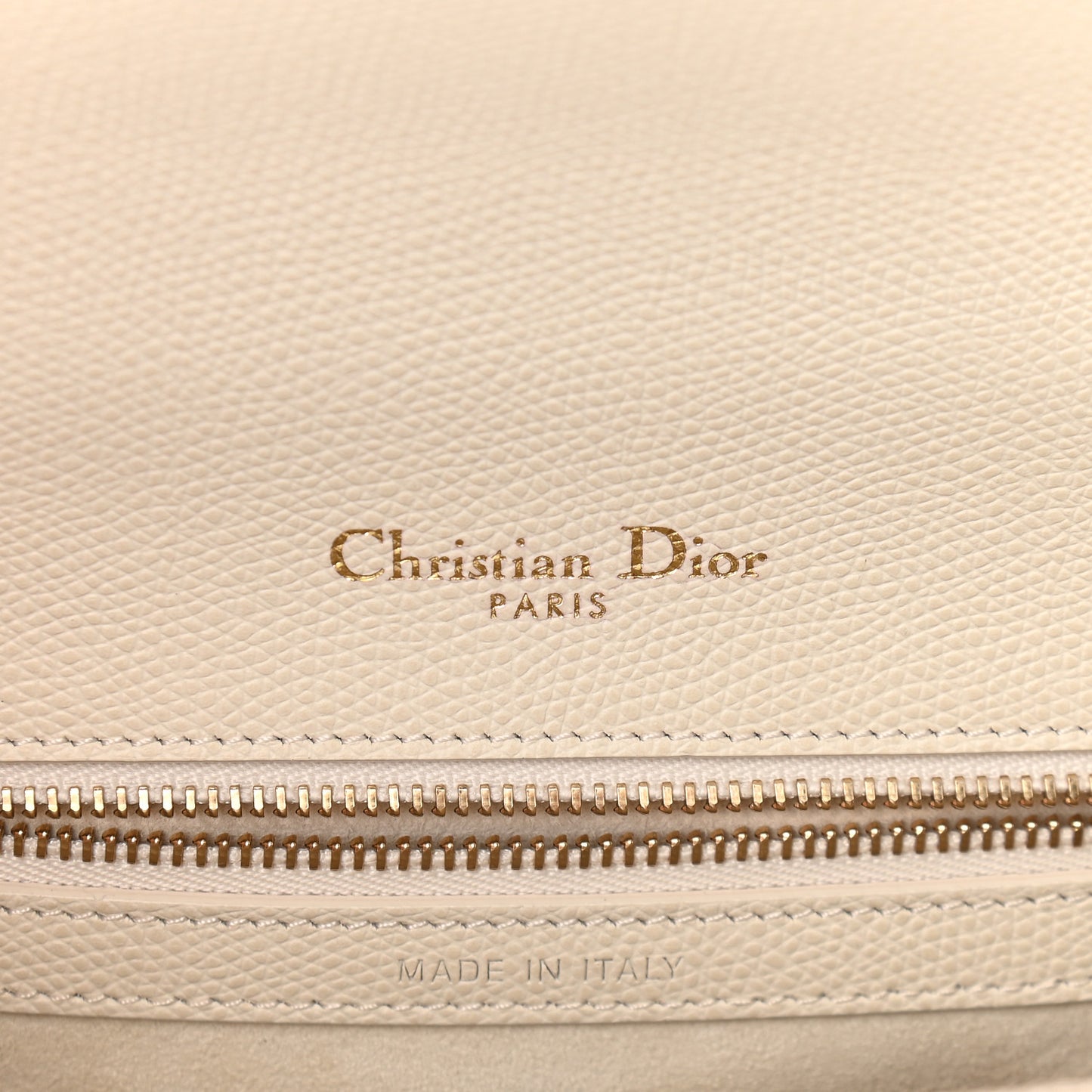 Grained Calfskin Cannage Small Diorama Flap Bag Off White