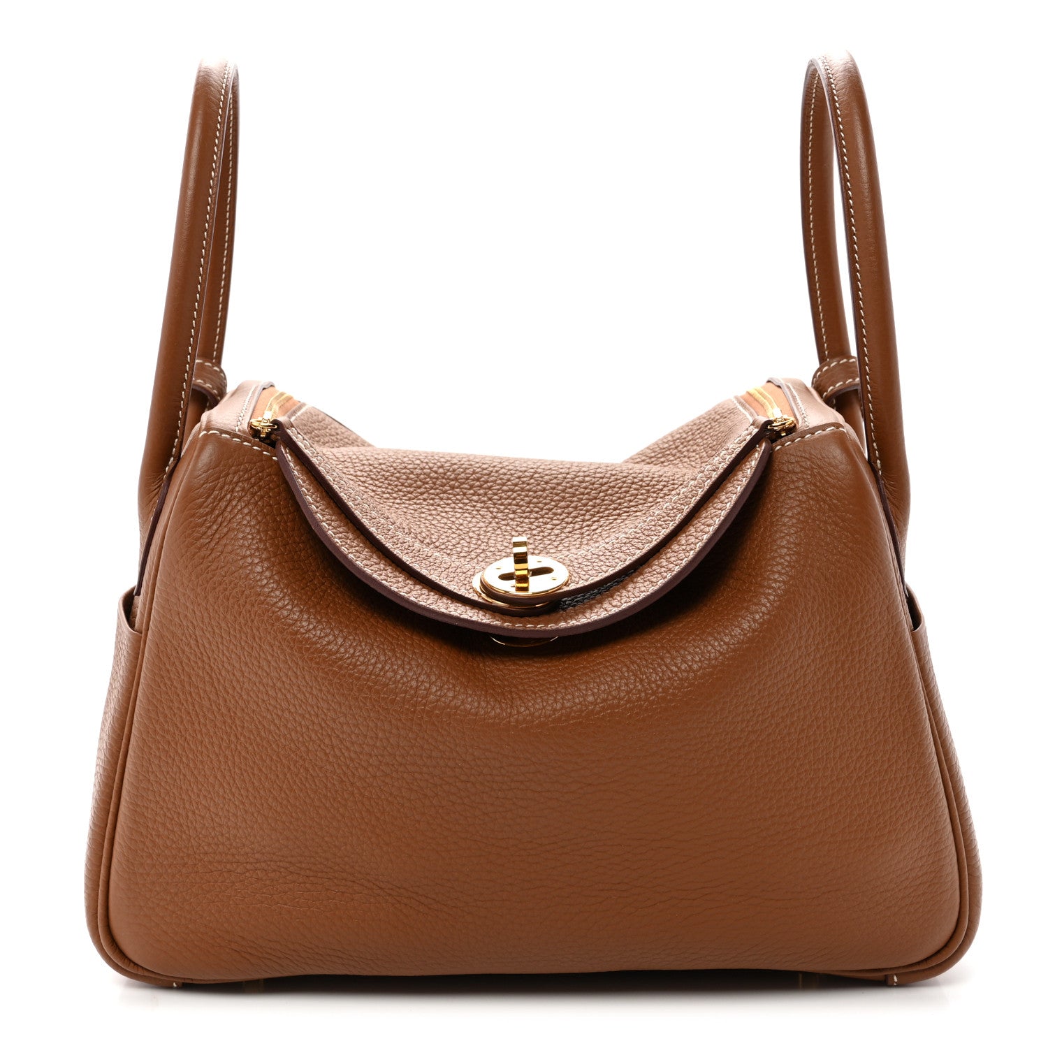 Hermes Taurillon Clemence Lindy 26 Gold 1 of 10