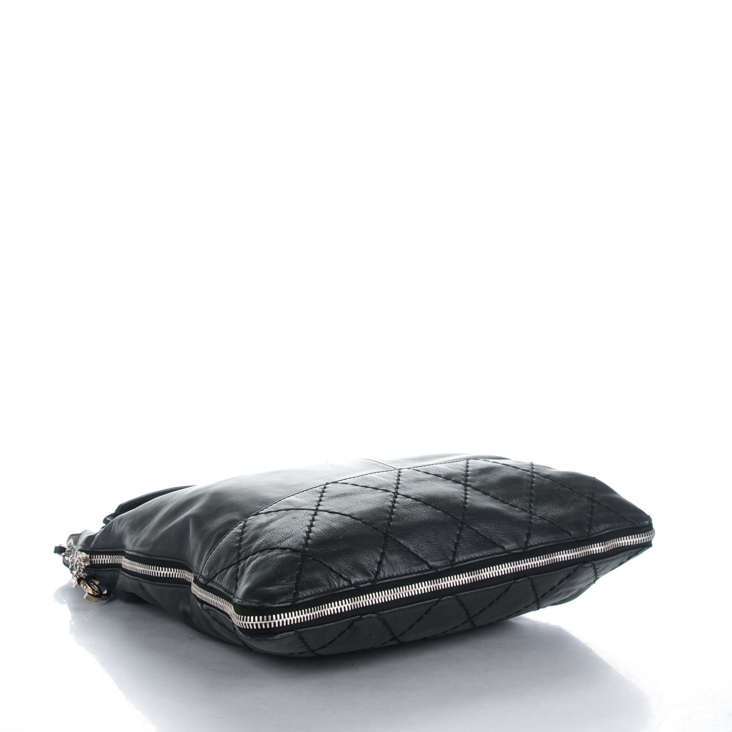 Chanel Calfskin Large Expandable Messenger Black 4 of 7