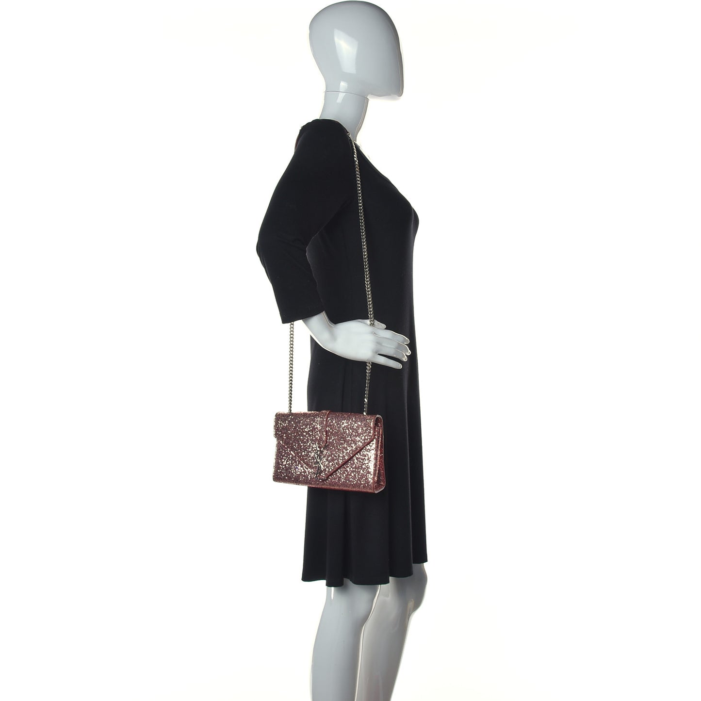 Glitter Monogram Galactica Satchel Pink